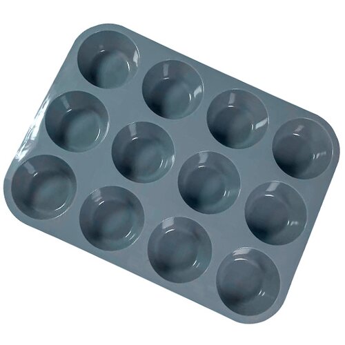 INF Silikonski model za torte - okrogel pekač za mafine za 12 skodelic Grey, (21539050) Cene