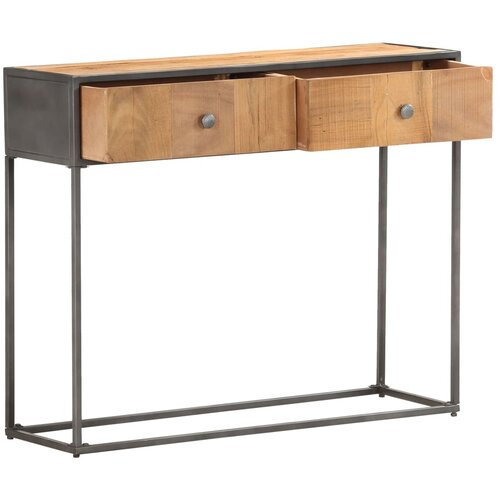 Maison Chic konzolna miza - miza ob steni 90x30x75 cm trden predelan les, (21786655) Cene