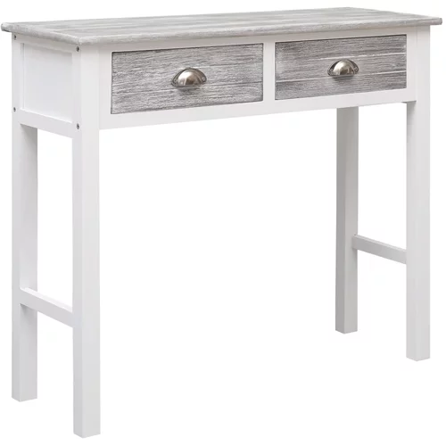  Konzolni stol sivi 90 x 30 x 77 cm drveni