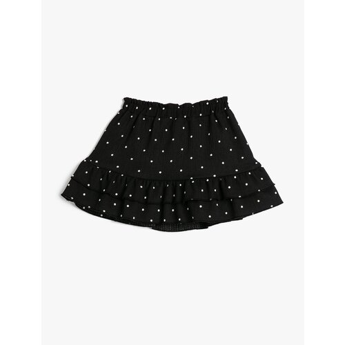 Koton Mini Skirt Polka Dot Elastic Waist Lined Cotton Slike