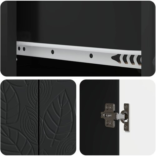  Kreveta Crna 66 x 34,5 x 90 cm Konstruirano drvo Slike