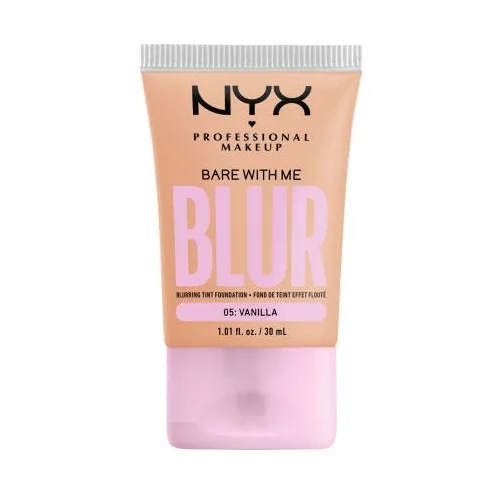 NYX Professional Makeup Bare With Me Blur Tint Foundation mat puder s srednjo prekrivnostjo 30 ml Odtenek 05 vanilla