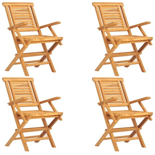  5-dijelni vrtni blagovaonski set od masivne tikovine Slike
