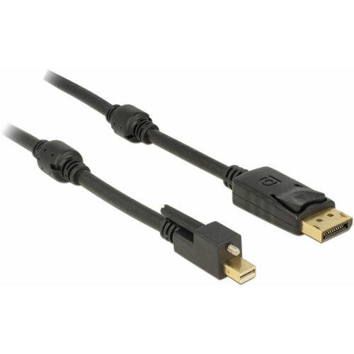 Delock kabel miniDisplayPort-DisplayPort 2m 4K 60Hz črn vijačenje 83722, (21028152) Cene