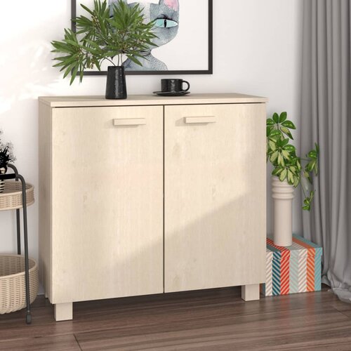 VidaXL komoda medeno rjava 85x35x80 cm trdna borovina Slike