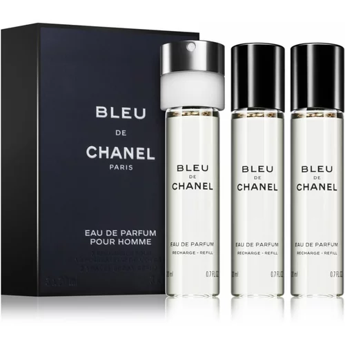 Chanel Bleu de 3x 20 ml parfumska voda polnilo 60 ml za moške