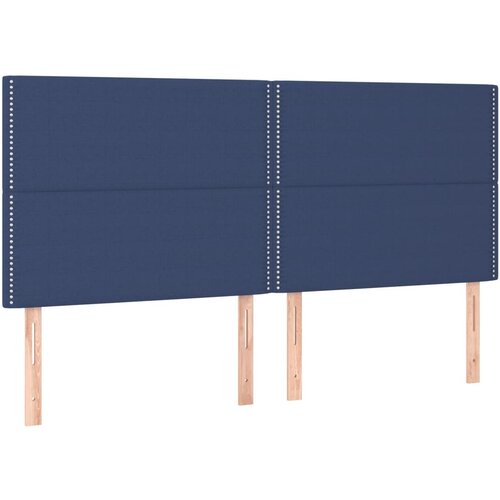 Maison Chic Posteljno vzglavje - Vzglavna omarica 4 kosa moder 100x5x78/88 cm blago, (22076990) Slike