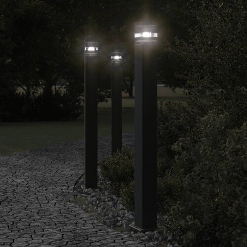 VidaXL Vanjska podna svjetiljka crna 110 cm aluminijska Slike