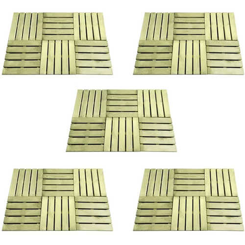  Talne plošče 30 kosov 50x50 cm lesene zelene