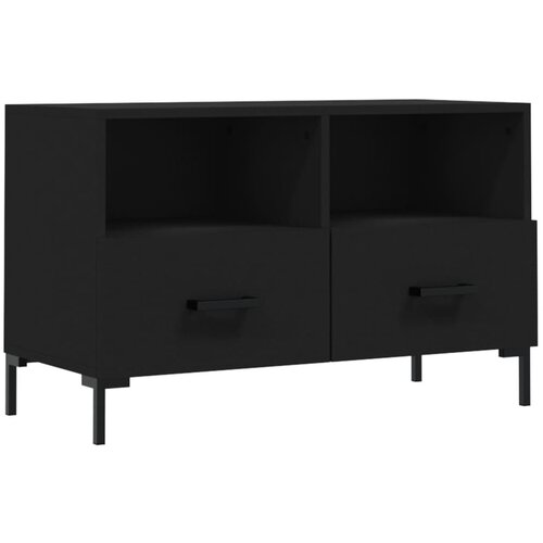 Maison Chic TV omarica - TV enota - Televizijska omarica črna 80x36x50 cm inženirski les, (21700834) Slike