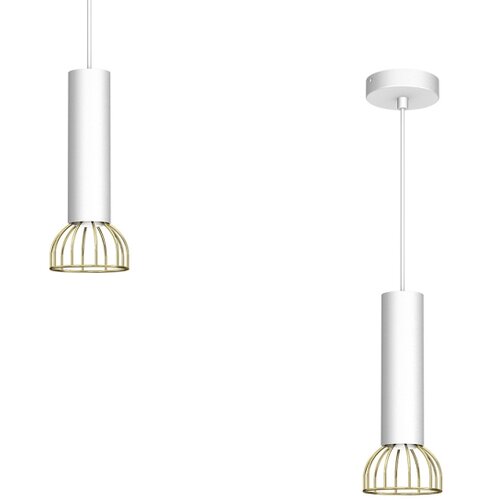  Luster na sajli DANTE 1xGU10/25W/230V bela/zlatna Slike