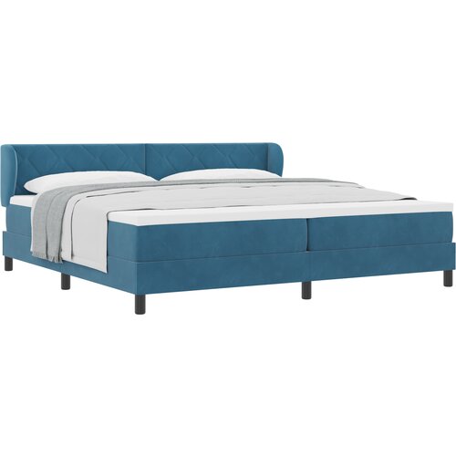 vidaXL Box spring krevet Tamno plava 200 x 200 cm Bar&scaron;un - Tamno plava 200 x 200 cm Dizajn dijamantskih blokova Cijene