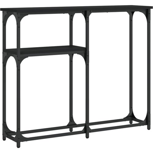 Maison Chic konzolna miza - miza ob steni črna 90x22,5x75 cm inženirski les, (21786022) Cene