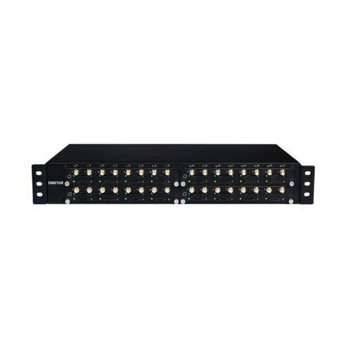  dinstar UC2000-VG-32T multi-sim GSM/3G/LTE voip sip gateway, modularna &amp;scaron;asija 19&amp;quot;/2U sa 128 sim slotaova / 32 kanala, sms server, 2 x lan, G.168 echo cancellation, cng, vad, G.711A/U, G.729A/B, web &amp;amp; telnet &amp;amp; simcloud Slike