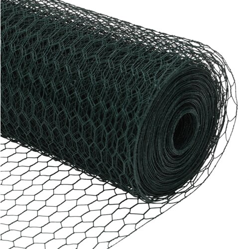 vidaXL &Scaron;esterokotna ograja Zelena 0,6x50 m Jeklo, Ograjni stebri s konico 13 kos &Oslash;32 mm 80 cm Galvanizirano jeklo Cene