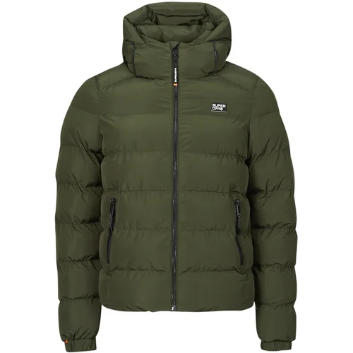 Superdry HOODED SPORTS PUFFR JACKET Kaki