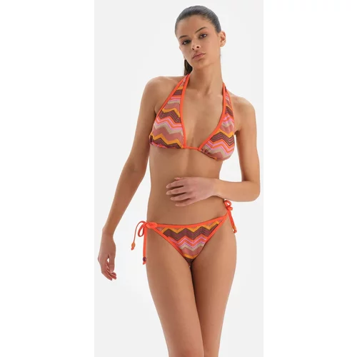 Dagi Bikini Bottom - Orange - Geometric pattern