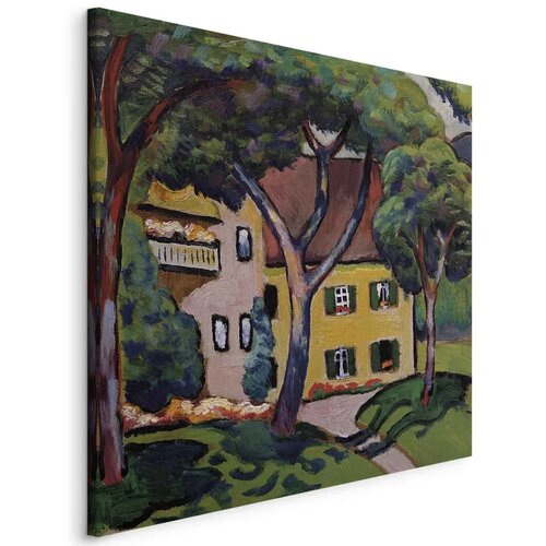  Slika - August Macke &ndash; Staudacherhaus in Tegernsee 40x40 Standard Cijene