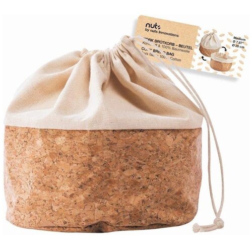 NUTS Ko&amp;scaron;ara, vrečka za kruh 20xh22cm / krem / bombaž, pluta, (5000231732) Slike