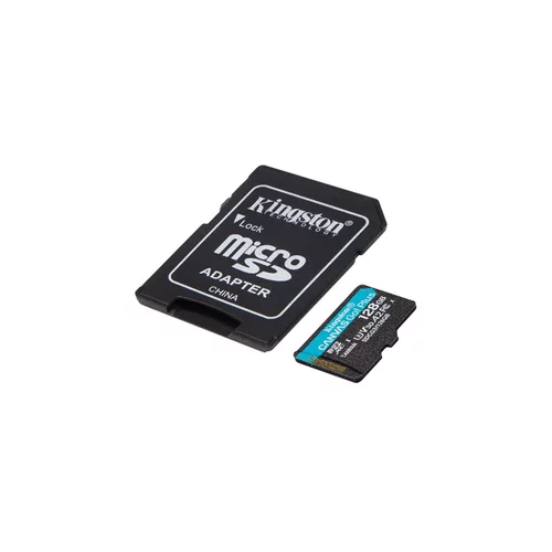 Kingston SDXC micro 128GB Canvas Go Plus, 170/90MB/s, C10, UHS-I, U3, V30, A2, adapter SDCG3/128GB