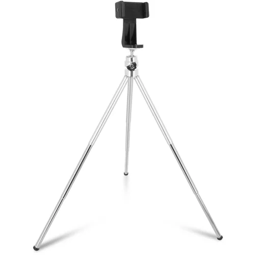 LINQ 360° vrtljiv namizni stativ za pametni telefon, raztegljive teleskopske noge, - srebrn, (20630935)