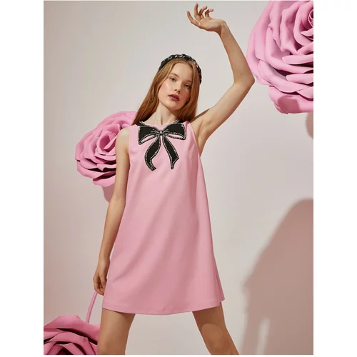 Koton Rachel Araz X - Bow Printed Sleeveless Mini Dress