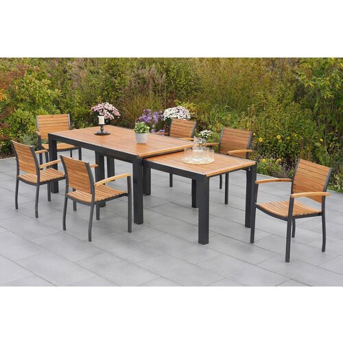 Gardenson Vrtna Garnitura Santorin, 9-Delno, Aluminij, Masivno Slike