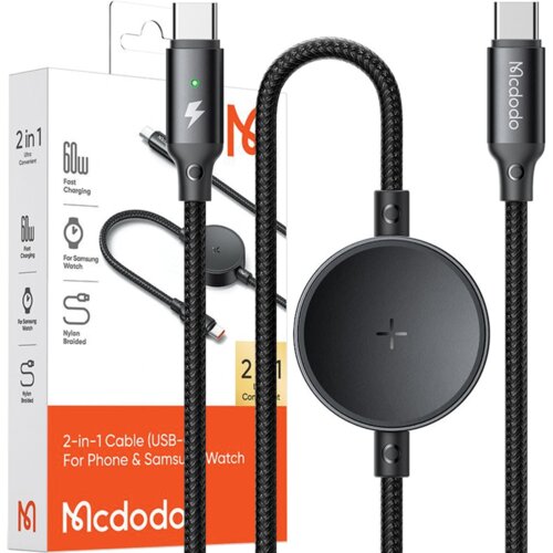 McDodo INDUKCIJSKI POLNILEC ZA SAMSUNG GALAXY WATCH 2V1 USB-C LAPTOP KABEL, (21748323) Cene