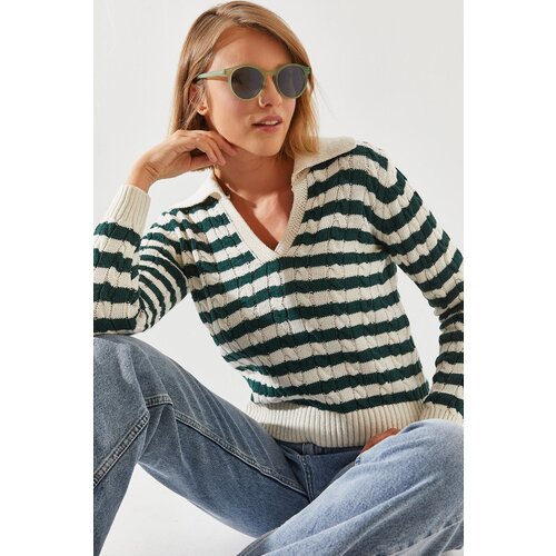 Bianco Lucci hair polo neck sweater Slike