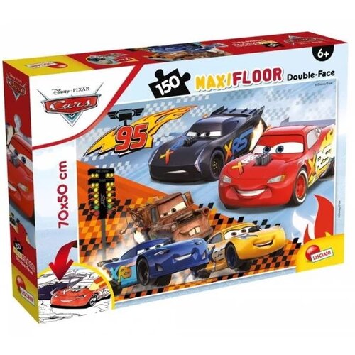 Lisciani Puzzle Maxi Cars 2u1 složi I oboji - 150 delova Slike