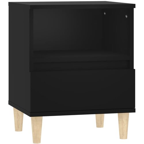 Maison Chic Nočna omarica - Nočna miza črna 40x35x50 cm, (21687960) Slike