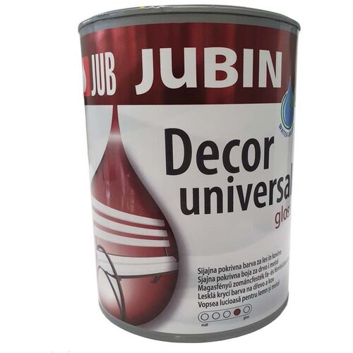 Jubin jub pokrivna boja decor universal črni 9 gl. 0,65 l (jud) Cene