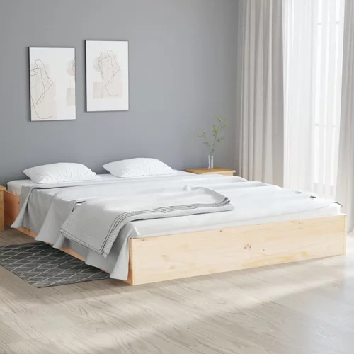vidaXL Okvir za krevet od masivnog drva 120 x 190 cm 4FT mali bračni
