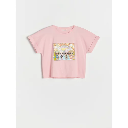 Reserved - Pamučna majica kratkih rukava L.O.L. Surprise - ružičasta