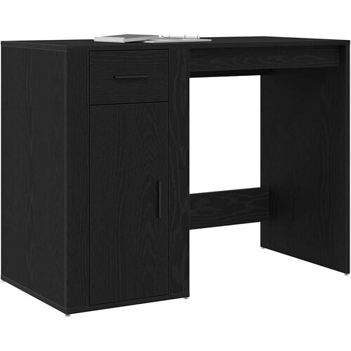  Stol s ladicama Crni hrast 100 x 49 x 74 cm Konstruirano drvo Slike
