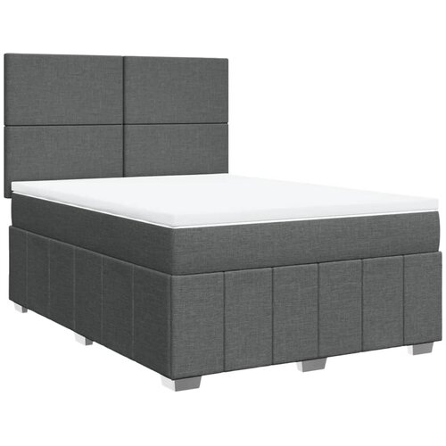 Maison Chic Box spring postelja - Vzmetna postelja z vzmetnico temno siva 140x200 cm blago SL24405, (21891007) Cene