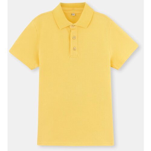 Dagi Yellow Pique Polo Neck T-Shirt Slike