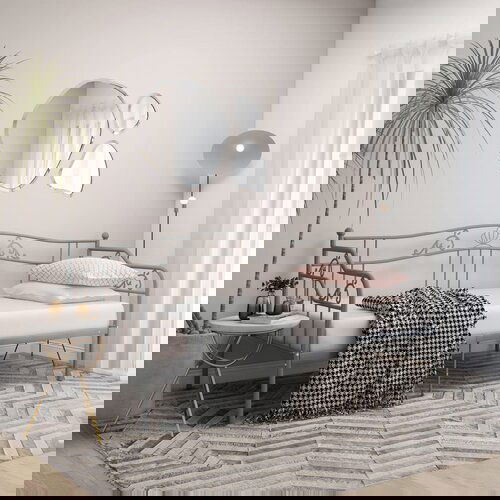 The Living Store Posteljni okvir siv kovinski 90x200 cm - Posteljni Okvir, (21524202) Slike