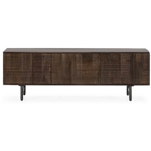 MOME Temno rjava TV omarica iz masivnega manga 145x48x40 cm Kalai &amp;ndash; Slike