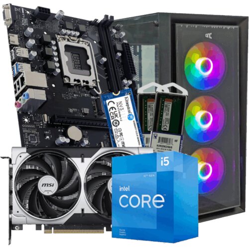 GNC GAMER OMEGA H610 i5-12400F 16GB DDR4 SSD 500 GB RTX 5050 8 GB GAMING KUCISTE NO-OS G2Y Cijene