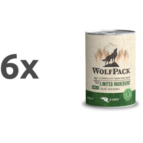 WolfPack limited ingredient adult - kunec 6 x 400 g Cene