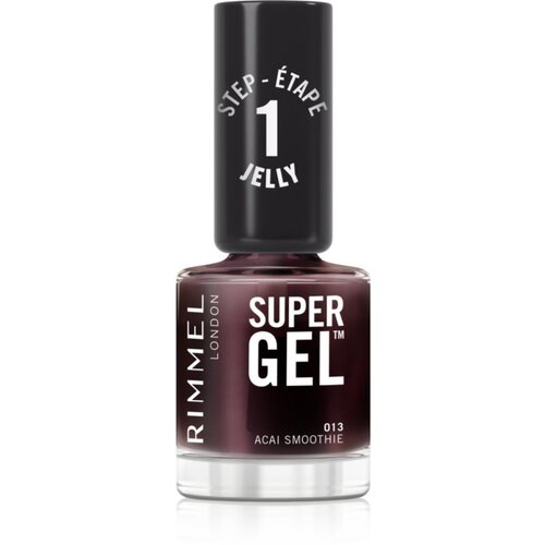 Rimmel London Super Gel gel lak za nohte brez uporabe UV/LED lučke odtenek 013 Acai Smoothie 12 ml Slike