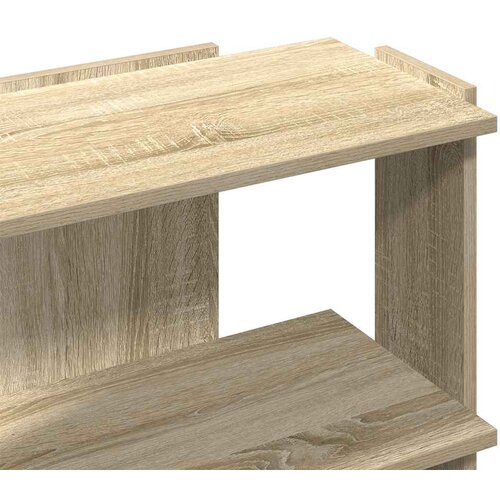  Regal za knjige s 3 razine boja hrasta 60x30x60 cm drveni Slike
