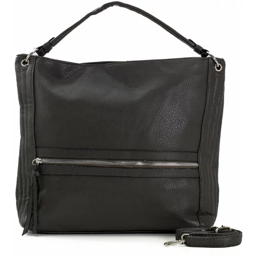 Fashion Hunters Dark gray women's bag with handle