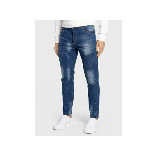 Brave Soul Jeans hlače MJN-CROSS Mornarsko modra Skinny Fit