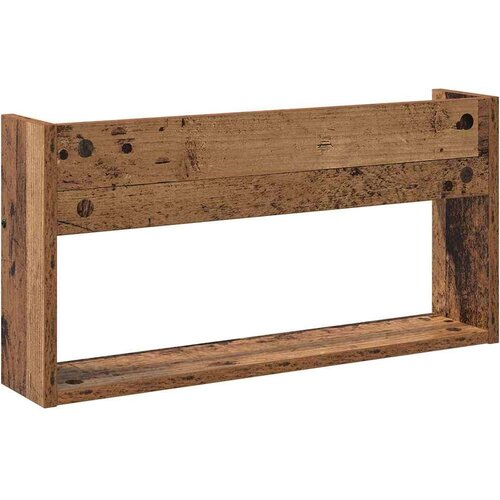  Polica za časopise s policom 2 pcs Staro drvo 60 x 12 x 30 cm Slike