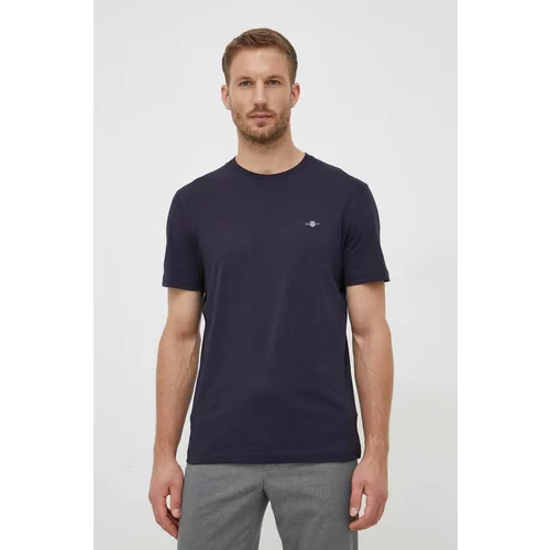 Gant Pamučna majica boja: tamno plava, bez uzorka