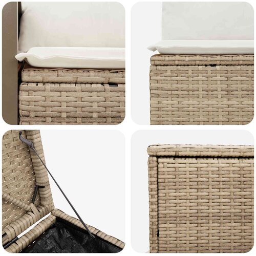  Set sofe 7 kom. Bež i krem bijela 118 x 62 x 69 cm Slike