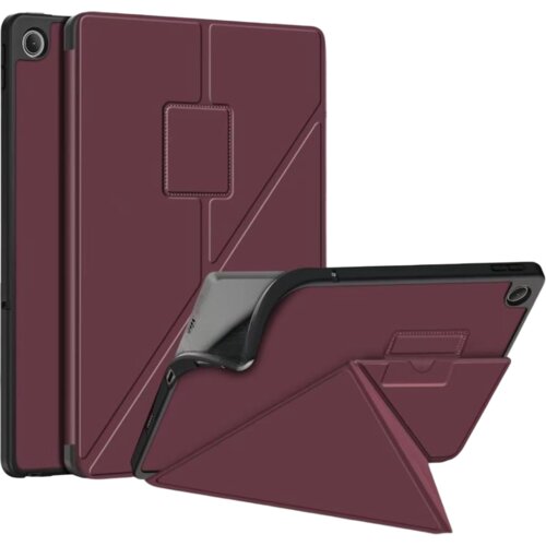 NIKCORP Ovitek za Samsung Galaxy Tab A8 2021, magneten za&scaron;čitni ovitek iz PU usnja in silikona s funkcijo stojala, bordo rdeč, (5000139142) Cene