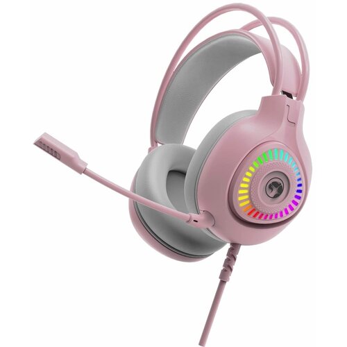 Marvo H8325 PK žične slušalke RGB roza barve Cene